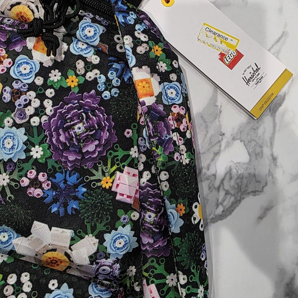 Floral Backpack with Multicolor Design - Picture 2 of 8